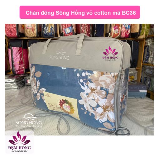 Nơi cung cấp chăn đông vỏ cotton chính hãng Sông Hồng mã Bc36